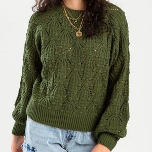 NWT Jun & Ivy Sweater, Olive, Francesca’s